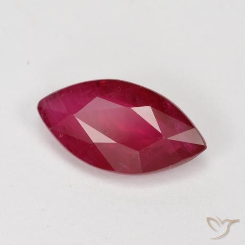 1.07 ct Red Ruby Stone, Natural Ruby in Marquise Facet Shape for Sale