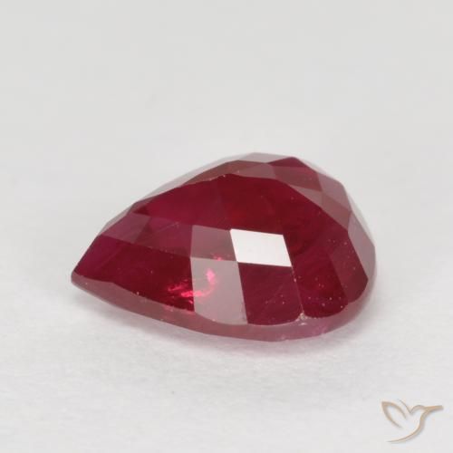 Ruby Gemstone in 6.7 x 5.3 mm Size for Sale, Ruby Stone in Wine Red Color