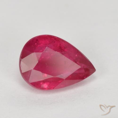 1.04 ct Red Ruby Stone, Natural Ruby in Pear Facet Shape for Sale