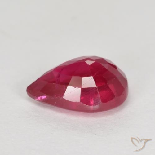 Ruby Gemstone in 7 x 5 mm (calibrated) Size for Sale, Ruby Stone in Pinkish Red Color