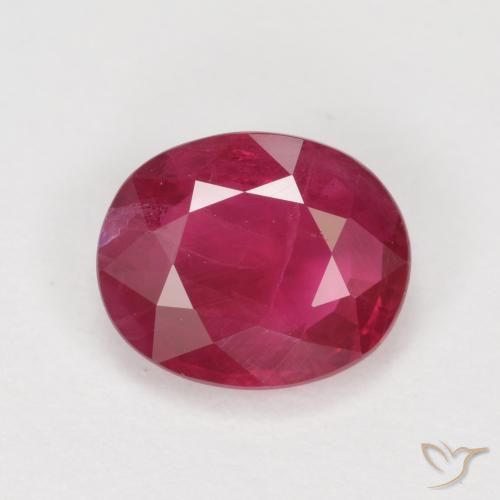 1.11ct Natural Deep Reddish Pink Ruby, Oval, VS-SI