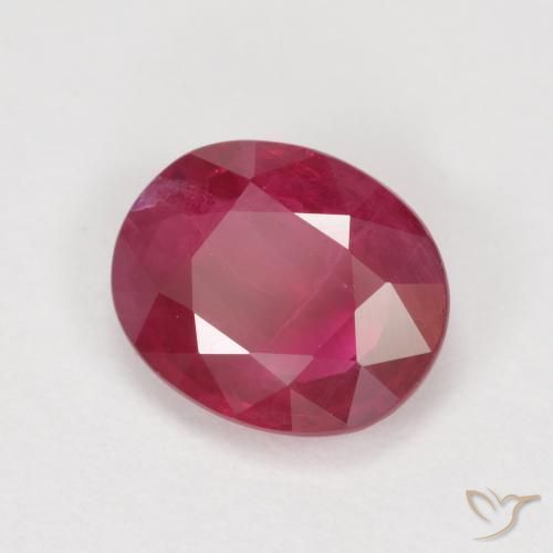 1.11 ct Red Ruby Stone, Natural Ruby in Oval Facet Shape for Sale