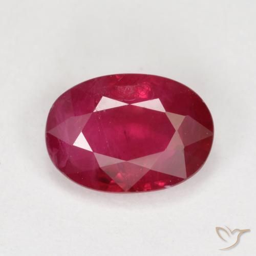 1.04 ct Oval Cut Ruby, 7.1 x 5.1 mm From Myanmar, Photo A