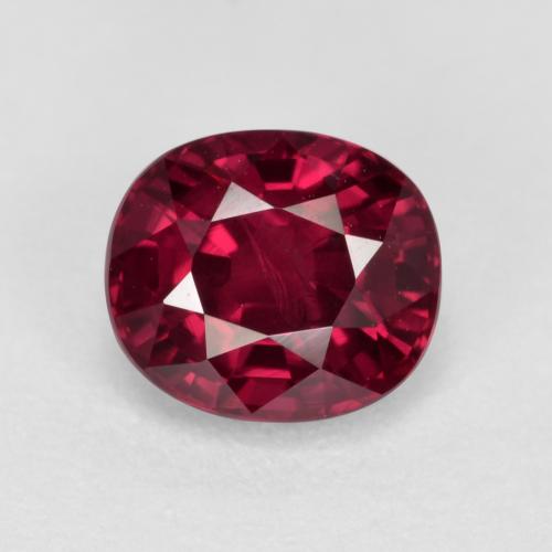 1,13 ct ovaler roter Rubin aus Mosambik, Größe 6,1 x 5,4mm, Garantiert natürlicher Edelstein, VS-SI Reinheit, 1 Stück Rubin in Tiefrot Farbe, Mohs-Härte von 9 Geeignet für den täglichen Gebrauch im Schmuck, Gem-Lab-zertifiziert, Traditioneller Dezember-Geburtsstein, Photo A