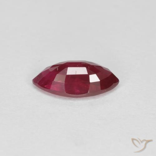 Ruby Gemstone in 8.5 x 4.4 mm Size for Sale, Ruby Stone in Deep Red Color