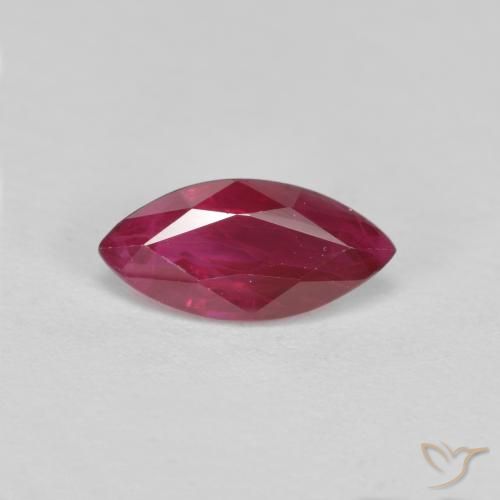 0.94ct Natural Medium Red Ruby, Marquise, VS-SI