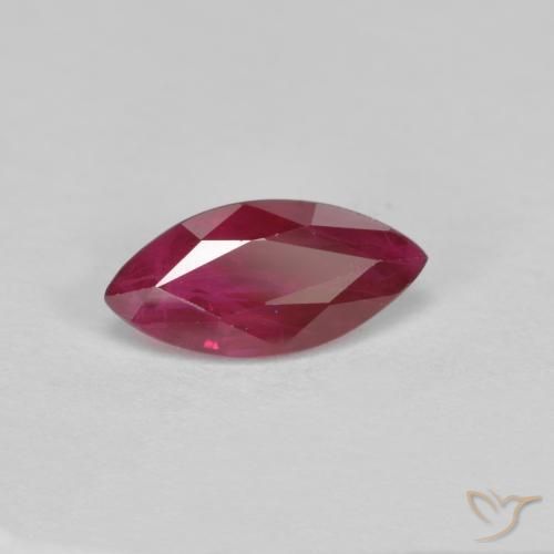 0.94 ct Red Ruby Stone, Natural Ruby in Marquise Facet Shape for Sale