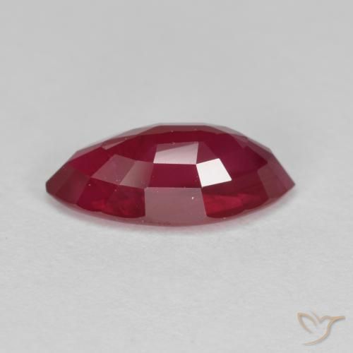 Ruby Gemstone in 10.7 x 5.2 mm Size for Sale, Ruby Stone in Jam Red Color
