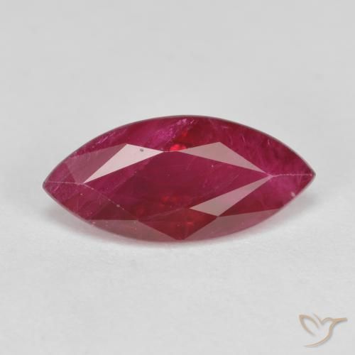 1.8 ct Marquise Cut Ruby, 11.6 x 5.4 mm From Myanmar, Photo A