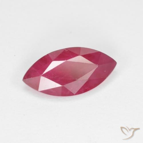 1.50 ct Red Ruby Stone, Natural Ruby in Marquise Facet Shape for Sale