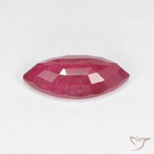 Ruby Gemstone in 10.4 x 5.2 mm Size for Sale, Ruby Stone in Deep Crimson Color