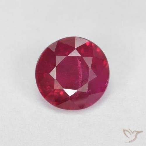Rosado rojizo intenso Rubí Gema - 0.4ct Faceta Redonda (ID: 590699)