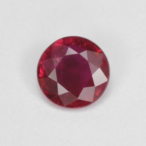 Rojo oscuro Rubí Gema - 0.3ct Faceta Redonda (ID: 590701)