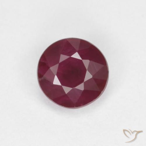 0.33ct Natural Deep Red Ruby, Round, SI