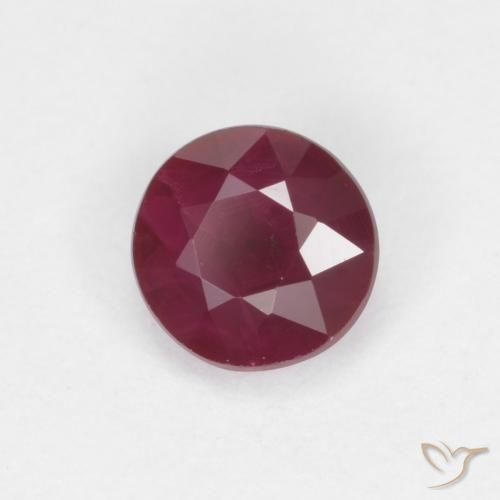 0.33 ct Red Ruby Stone, Natural Ruby in Round Facet Shape for Sale