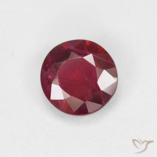 0.27ct Natural Blood Red Ruby, Round, SI