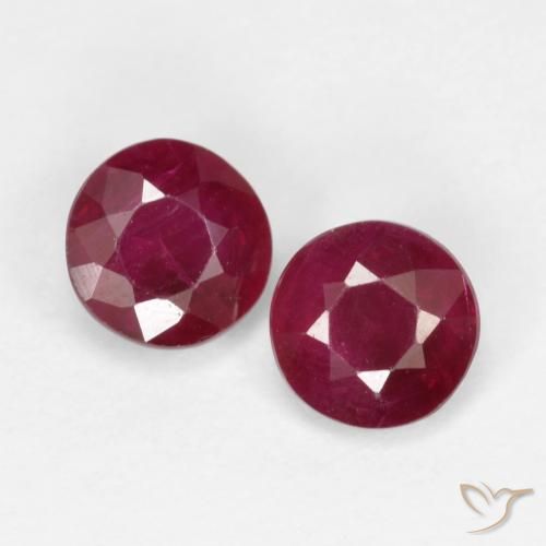 0.79 ct Round Cut Ruby, 4.2 mm From Myanmar, Photo A