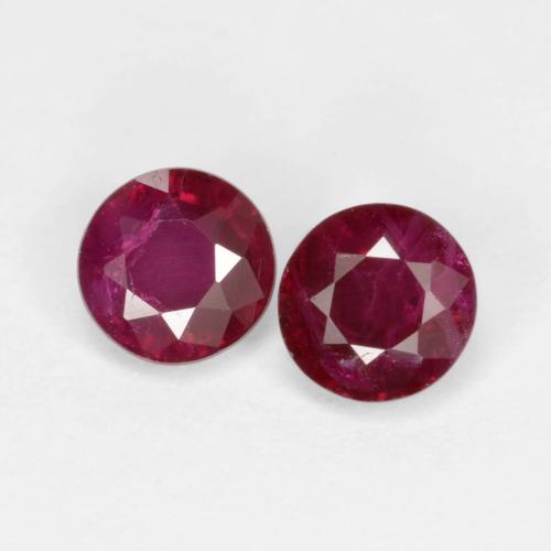 Medium Red Ruby Gem - 0.3ct Round Facet (ID: 590748)