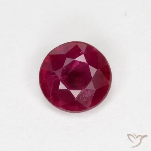 0.28ct Natural Medium Red Ruby, Round, SI