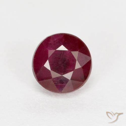 0.43ct Natural Wine Red Ruby, Round, SI