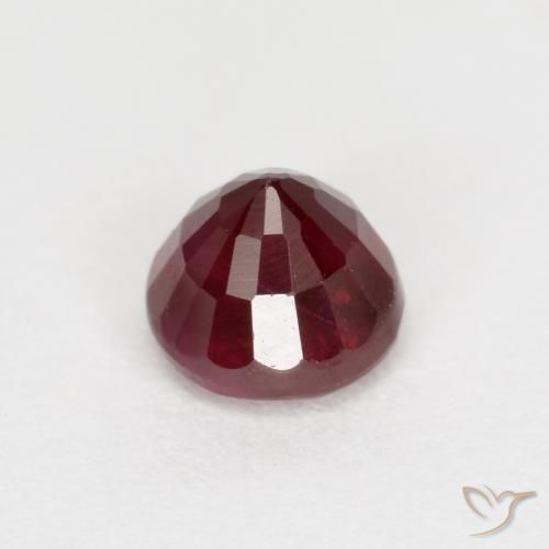 Ruby Gemstone in 4 mm (calibrated) Size for Sale, Ruby Stone in Wine Red Color