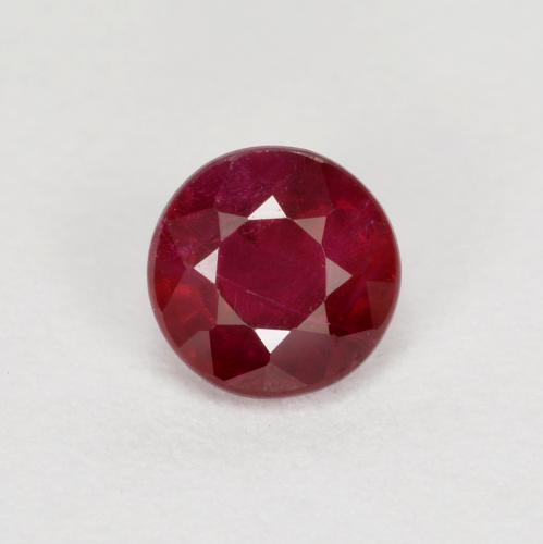Bright Red Ruby Gem - 0.4ct Round Facet (ID: 590752)