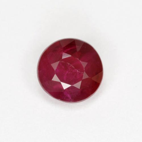 Blood Red Ruby Gem - 0.3ct Round Facet (ID: 590755)
