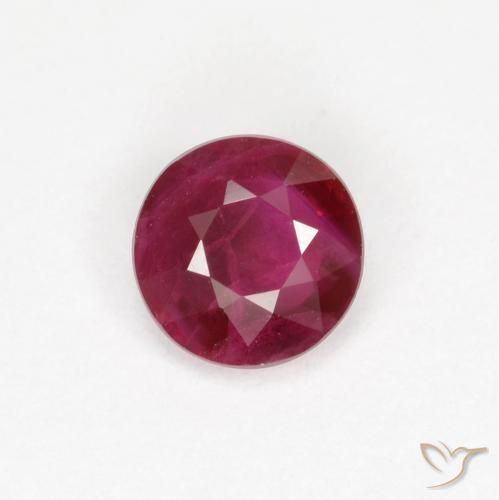 0.29ct Natural Deep Red Ruby, Round, SI