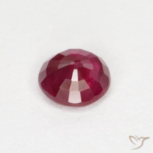 Ruby Gemstone in 4 mm (calibrated) Size for Sale, Ruby Stone in Deep Red Color