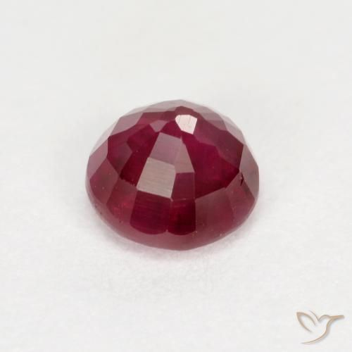 Ruby Gemstone in 4 mm (calibrated) Size for Sale, Ruby Stone in Dark Red Color