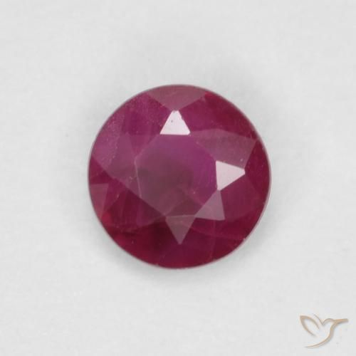 0.30 ct Red Ruby Stone, Natural Ruby in Round Facet Shape for Sale