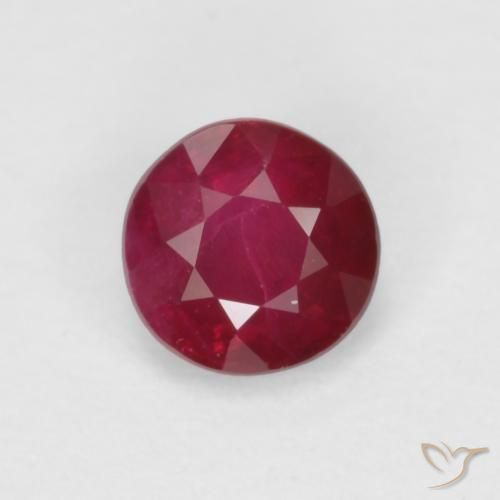 0,35 ct Rubin im Rundschliff, 4 mm aus Myanmar, Photo A