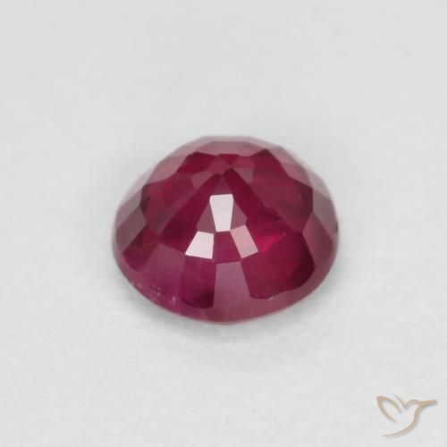 Ruby Gemstone in 4 mm (calibrated) Size for Sale, Ruby Stone in Medium Red Color
