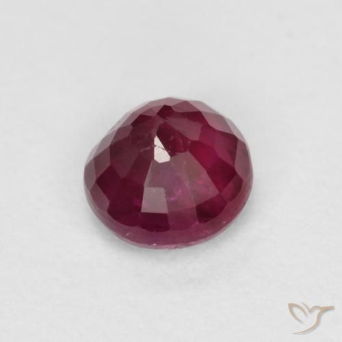 Ruby Gemstone in 4 mm (calibrated) Size for Sale, Ruby Stone in Dark Red Color
