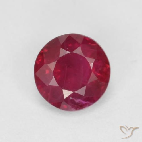 0.41ct Natural Dark Red Ruby, Round, SI
