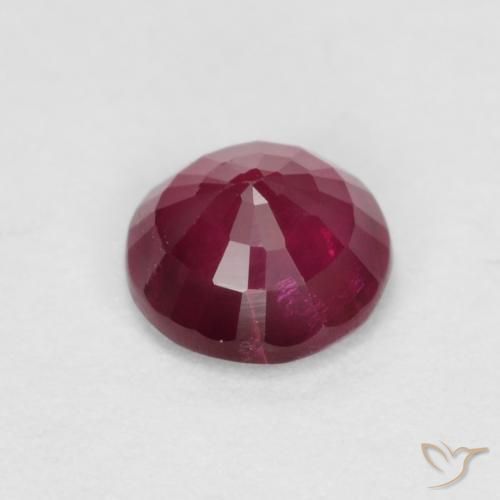 Ruby Gemstone in 4.2 mm Size for Sale, Ruby Stone in Dark Red Color