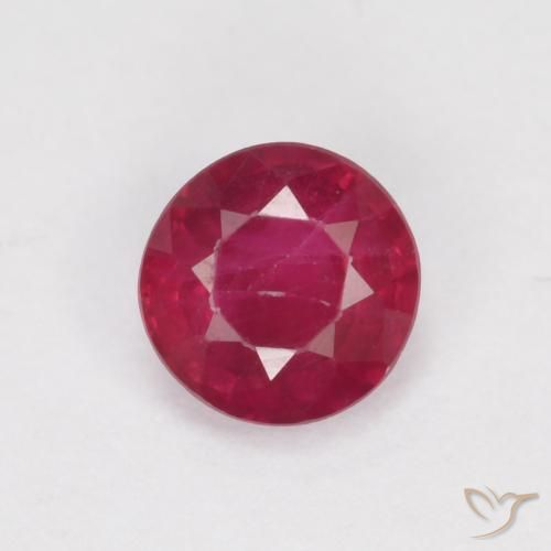 Deep Red Ruby Gem - 0.3ct Round Facet (ID: 590969)