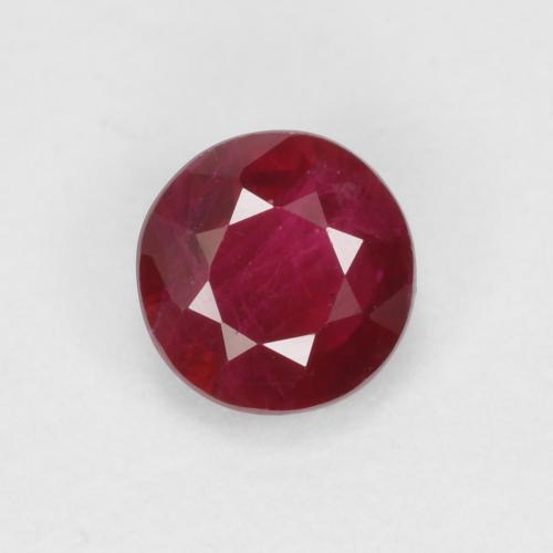 Blood Red Ruby Gem - 0.4ct Round Facet (ID: 590970)