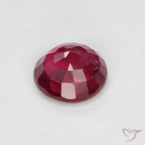 Ruby Gemstone in 4 mm (calibrated) Size for Sale, Ruby Stone in Deep Red Color