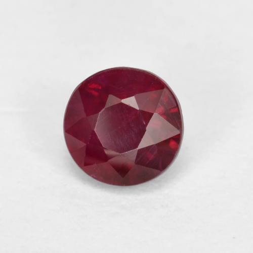 Deep Red Ruby Gem - 0.5ct Round Facet (ID: 591851)