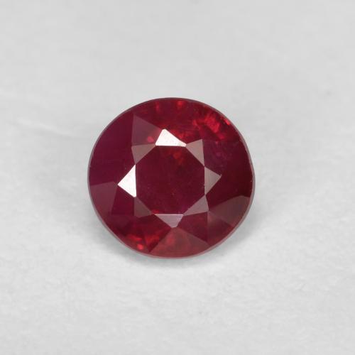 Rojo vino Rubí Gema - 0.4ct Faceta Redonda (ID: 591853)