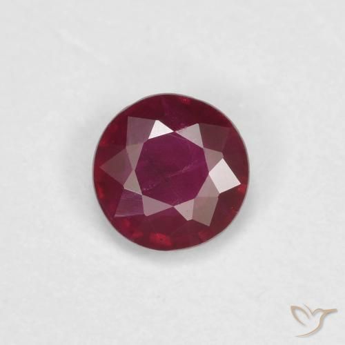 0.29ct Natural Dark Red Ruby, Round, SI