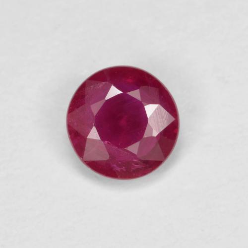 Dark Red Ruby Gem - 0.3ct Round Facet (ID: 591862)