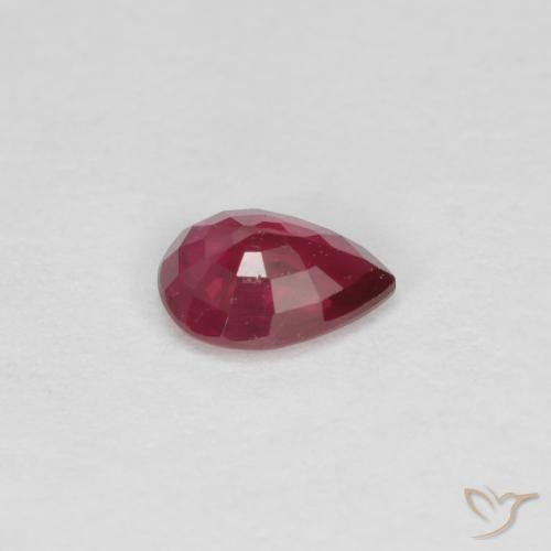 Ruby Gemstone in 5 x 3.8 mm Size for Sale, Ruby Stone in Deep Red Color