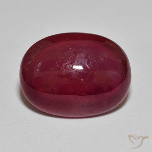 Wine Red Rubino Gem - 12.1ct Ovale cabochon (ID: 609238)