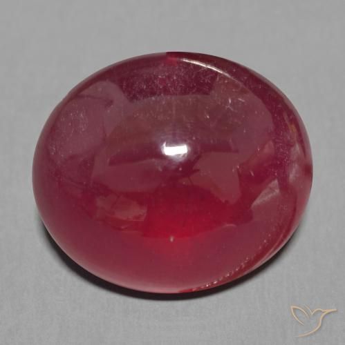 12.88 ct Red Ruby Stone, Natural Ruby in Oval Cabochon Shape for Sale