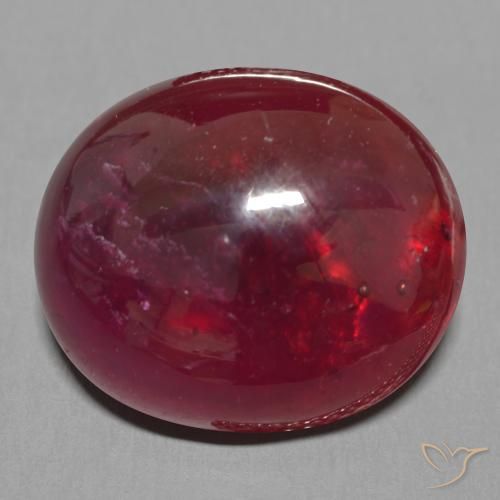 18,6 x 15,5mm ovaler roter Rubin aus Madagaskar, Gewicht 25,77 ct, 1 Stück Rubin - Farbe: Tiefrot, natürlicher Edelstein in Translucent Reinheit, Mohs-Härte von 9 Geeignet für den täglichen Gebrauch im Schmuck, Zeigt große Brillanz, Photo A