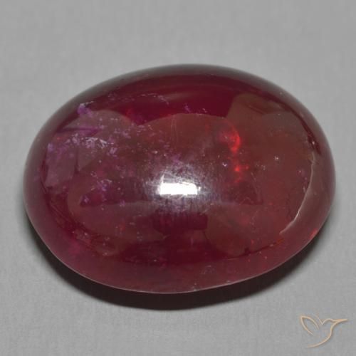 Ruby Gemstone in 18.6 x 15.5 mm Size for Sale, Ruby Stone in Deep Red Color
