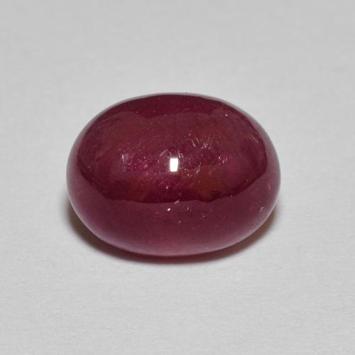 Dark Red Ruby Gem - 3.1ct Oval Cabochon (ID: 609244)