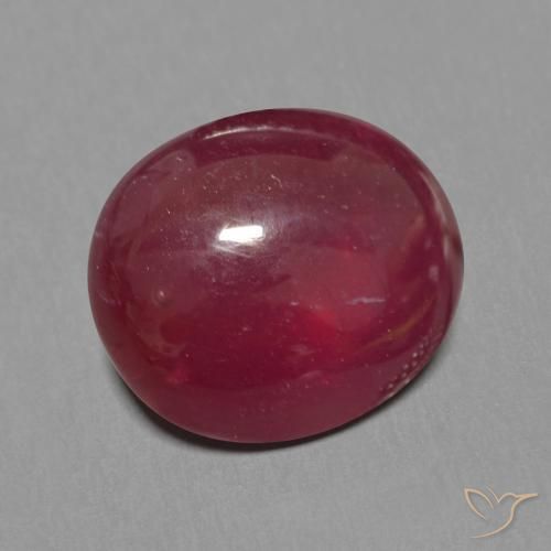 8.39 ct Red Ruby Stone, Natural Ruby in Oval Cabochon Shape for Sale